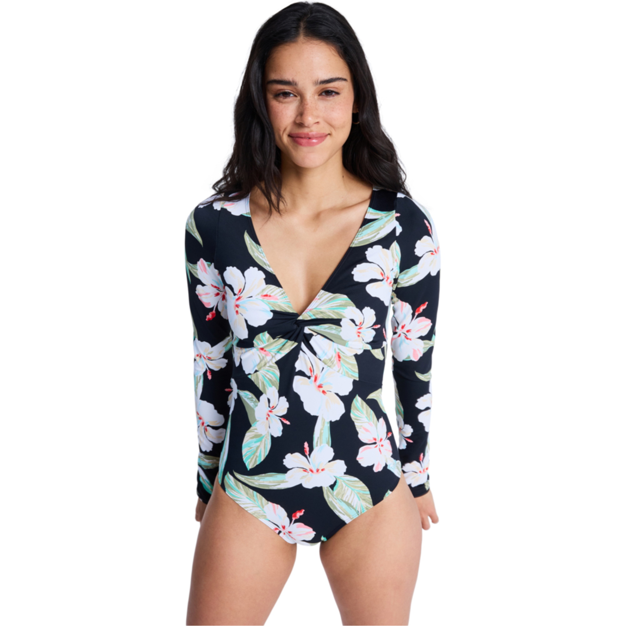 2026 Roxy Womens Beach Classic Long Sleeve Surf Suit ERJWR03923 - Anthracite Spring Charming